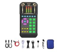 Kits profesionales de tarjetas de sonido USB para grabación de estudio en vivo con cancelación de ruido y conectores, compatibilidad de reproducción de tarjeta de sonido ABS