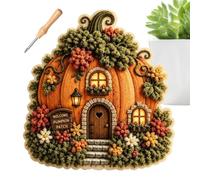 Kits Punch Needle Para Principiantes Set Artesanal Casita En Tela 3D