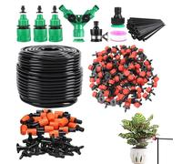 Kits Riego Por Automático | 50 m Tubería de Nebulización,De Riego Con Conexión Rápida Para Jardín,Para Césped, Invernadero, Exterior, Interior, Cama De Cultivo Elevada Y Plantas