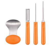 Kits Tallado de Calabazas Cortador de Precisión de Acero Inoxidable | Herramientas Tallar Calabazas Halloween para Decoraciones Manualidades de Linterna Principiantes Fiesta Arte Naranja