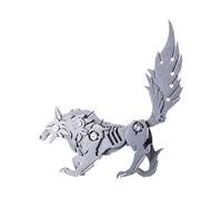 Kits Wolf - Iron, 3.82x2.36x0.63in Art Craft 3D Metal Puzzle | Precision Machined Realistic Assembly, DIY Model Kit For Hobbyists, Collectors, Home Display, Educational Crafting, Gift Giving