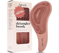 Kitsch Cepillo desenredante para cabello rizado o liso, húmedo y seco, cepillo desenredante con cerdas flexibles para el cabello, cepillos de pelo para mujeres y hombres, adultos y niños, para ducha y