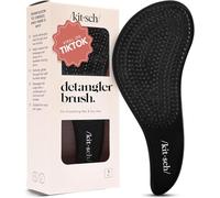 Kitsch Cepillo desenredante - Cepillo de pelo rizado suave con cerdas flexibles para todo tipo de cabello, húmedo o seco, cepillos desenredantes para mujeres y hombres, adultos y niños, color negro