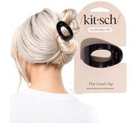 Kitsch Clip plano pequeño de plástico reciclado, color negro