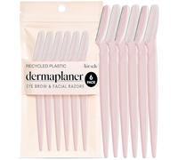 Kitsch Dermaplane - Maquinilla de afeitar facial para mujer y hombres, recortadora de cejas y afeitadora, cuchilla exfoliante y herramienta de cuidado para una piel más suave, rubor, 6 piezas