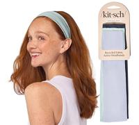 Kitsch Diademas antideslizantes para mujer, ideales para entrenar, yoga, gimnasio o descansar, bandas elásticas para la cabeza, accesorios de moda para el cabello, ramo de jardín, 3 piezas
