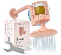 Kitsch Filtro de cabezal de ducha para agua dura, suavizante de agua para ducha, filtro de agua dura para cabezal de ducha, mejora el cabello, las uñas y la piel, elimina el cloro, metales pesados y
