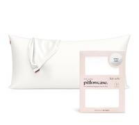 Kitsch Funda de Almohada de Satén con Cremallera para Cabello y Piel, Más Suave Que Seda, Funda Fresca, Lavable a Máquina, Sin Arrugas, Funda Suave de Satén - Tamaño King (19x36) - Marfil