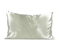 Kitsch Funda de Almohada de Satén con Cremallera para Cabello y Piel, Más Suave Que Seda, Funda Fresca y Suave, Lavable a Máquina, Sin Arrugas - Queen/Estándar (19x26) - Salvia
