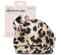 Kitsch Gorras de Ducha de Lujo Reutilizables para Mujeres y Hombres, Impermeables, Antideslizantes, de Secado Rápido para Cabello Largo y Corto, Diseño Cómodo y Elegante - Leopardo