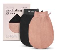 Kitsch Guantes exfoliantes, 2 unidades, guante exfoliante coreano y exfoliante corporal profundo para ducha, baño, exfoliante corporal, removedor de piel muerta, cuidado de la piel para una piel suave