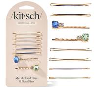 Kitsch Horquillas de gemas para mujer, elegantes accesorios para el cabello con diamantes de imitación, elegantes horquillas decorativas para peinar, juego de horquillas, ramo de jardín, regalo ideal