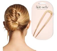 Kitsch Horquillas francesas para cabello de mujer - Horquilla de metal elegante y duradera para peinados de moño, trenzas y estilos de cabello, sujeción segura todo el día, ajuste cómodo | Regalos
