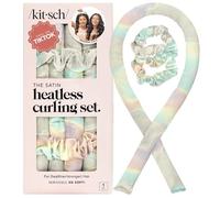 Kitsch Juego de Rizadores de Satén Sin Calor - Rulos de Pelo para Rizos Durante la Noche, Diadema de Varilla para Dormir