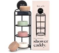 Kitsch Organizador de Ducha autodrenante, Organizador de Ducha de baño con Ventosa, Estante de Ducha Inoxidable y Soporte de jabón de Barra para Ducha, jabonera para Ducha, Soporte de jabón de Barra