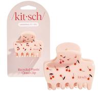 Kitsch Pinzas de pelo medianas para mujer, pinzas de sujeción fuerte para cabello grueso o fino, plástico reciclado, antideslizante, duradero, estampado de cereza, regalo ideal para mujeres, 1 unidad