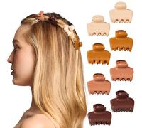 Kitsch Pinzas pequeñas para el pelo para mujeres y niñas, mini pinzas de garra, accesorios para el cabello, estilo diario, recicladas, regalo ideal para mujeres Sedona, juego de 8 piezas