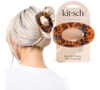 Kitsch Pinzas planas grandes para mujer, elegantes pinzas planas para mujer, fuerte sujeción para cabello grueso y fino, antideslizantes para un uso seguro, cómodo durante todo el día, diseño de