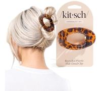 Kitsch Pinzas planas medianas para mujer, elegantes pinzas planas para mujer, fuerte sujeción para cabello grueso y fino, antideslizantes para un uso seguro, cómodo durante todo el día, diseño de