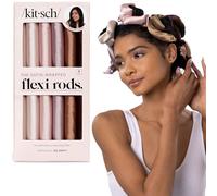 Kitsch Satin Flexi Rod Heatless - Juego de rizadores de pelo para rizos nocturnos, rizos sin calor, varillas de soplado durante la noche, rizadores y rodillos de pelo sin calor, varillas de soplado