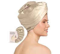 Kitsch Toalla de Microfibra Envuelta en satén, envolturas de Cabello Rizado de Secado rápido para Mujeres, Cabello húmedo, Toalla de Microfibra para Cabello, Toalla de Secado de Cabello, Toallas de