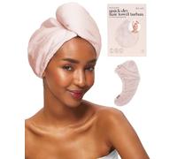 Kitsch Toalla de microfibra para el cabello para mujer, toalla de secado súper absorbente, secado rápido, antiencrespamiento, para cabello largo y corto, húmedo y rizado, color rubor