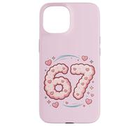 Kitschy Cute 67 Kawaii Nubes Día de San Valentín Carcasa para iPhone 15