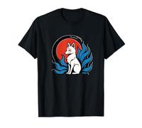 Kitsune Espíritu Nueve Colas Alma Ilustración Camiseta