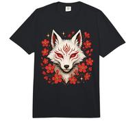 Kitsune Fox, Arte japonés, Anime y Kawaii, Flor Comfort Colors Adult Heavyweight T-Shirt