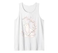 Kitsune Fox Cherry Blossoms Meditación Zen Yoga Vida Mujeres Camiseta sin Mangas