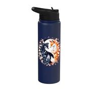 Kitsune Fox, flores japonesas y anime, Kitsune Stainless Steel Insulated Water Bottle