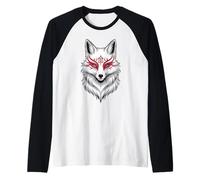 Kitsune Fox Mask, Anime Japonés & Kawaii | Kitsune Camiseta Manga Raglan