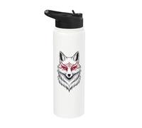 Kitsune Fox Mask, Anime Japonés & Kawaii | Kitsune Stainless Steel Insulated Water Bottle