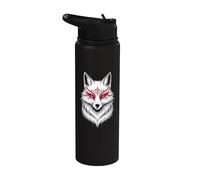 Kitsune Fox Mask, Anime Japonés & Kawaii | Kitsune Stainless Steel Insulated Water Bottle
