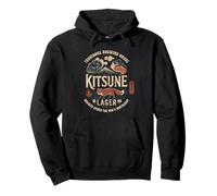 Kitsune Fox Spirit Japan Lager Mt Fuji Kanji Souvenir Sudadera con Capucha