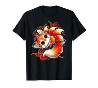 Kitsune Japonés Nueve Colas Anime Fox Animal Lover Camiseta