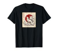 Kitsune Kaiju Spirit Fox de Nueve Colas Despierta Camiseta gráfica económica