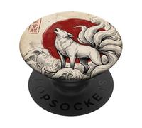 Kitsune Kaiju Spirit Fox de Nueve Colas Despierta PopSockets PopGrip Adhesivo
