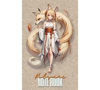 Kitsune Note Book: Carnet de notes Kitsune ligné et illustré avec les esprits des renards japonais