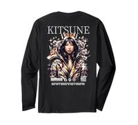 Kitsune Yokai Spirit Japan Backprint Streetwear Art Manga Larga