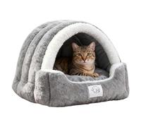 Kitten Bed - Calming Covered Pet Tent, Enclosed Cat House with Removable Pad, Soft Security, Warm Sleeping Shelter for Indoor, Living Room, Bedroom, Patio, 15.75x13.78x12.6 Pulgadas