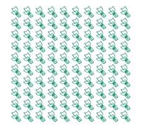 Kitten Binder Clips 100Pcs | Strong Grip Metal Paper Clamps | Hollow Out Cat Design for Notes/Files/Crafts | Sturdy Office & School Supplies (Verde)