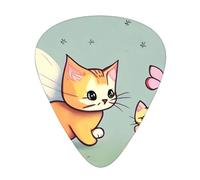 Kitten Butterfly - Juego de 12 púas para guitarra, incluye 3 grosores de púas para guitarras acústicas, ukeleles y más.