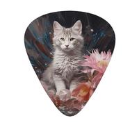 Kitten by the crystal - Púas de guitarra en tamaños finos, medianos y gruesos, juego de 12 piezas, adecuado para guitarra eléctrica y varios instrumentos