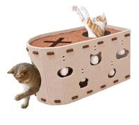Kitten Condo Cave - Indoor Animal Shelter Nest, Multi Function Scratching Station with Entrance Design, Decorative Pet Habitat Unit, Ideal for Bedroom Workplace Spaces