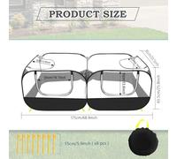 Kitten Enclosure - Portable Sun Protection Fence, Reversible Multi Function Indoor Pet Enclosure with Transparent Mesh Wall | Foldable Animal Playpen for Travel, Lawn, Garden, Ground, Small Pets, Pupp