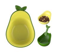 Kitten Food Bowl, Avocado Shape Small Cat Bowl, 09 x 5,51 x 3,54 pulgadas High-Legged Kittens Supplies Eating and Drinking, Multi-Pet Use for Interior, Crate Uses Travel Pet Bowls