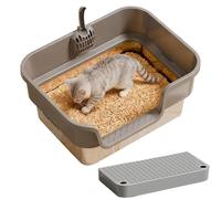 Kitten Litter Box - Anti-Leakage Toliet Tray Pet Supplies, Kitten Litter Tray, Kittens LitterS Box for Small Animals Indoor Corner Apartment Bedroom Balcony Terrace Garden, High Rim Rounded Corners