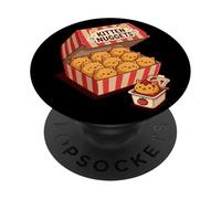 Kitten Nuggets Comida para niños Juego de Palabras de Pollo Nugget Cat Lover PopSockets PopGrip Adhesivo