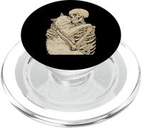 Kitten Pet Skeleton Hugging Cat Graphic Halloween PopSockets PopGrip para MagSafe